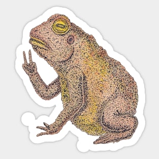 Peace Toad Sticker